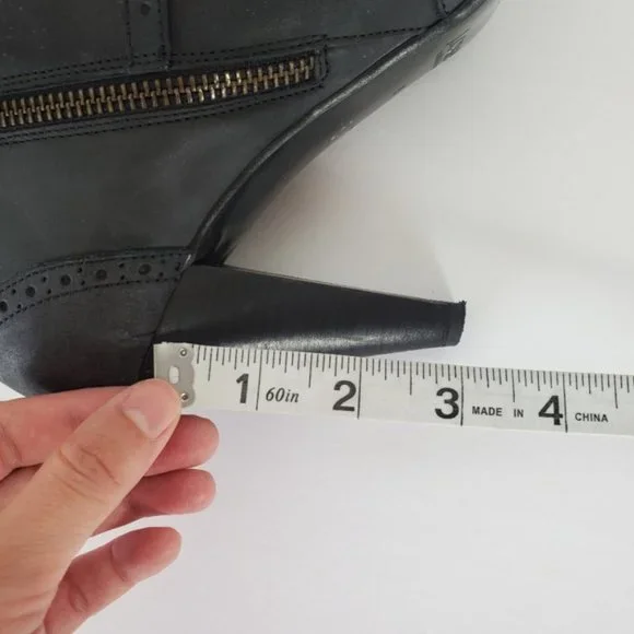 J. Crew charcoal grey leather heeled bootie - Picture 9 of 9